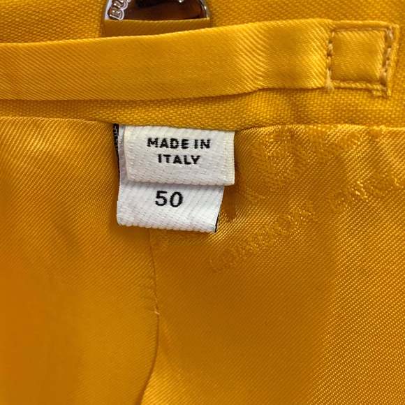 BURBERRY SS23 Yellow Wool Double Breasted Peak Lapel Single Snap Suit - Picture 9 of 15